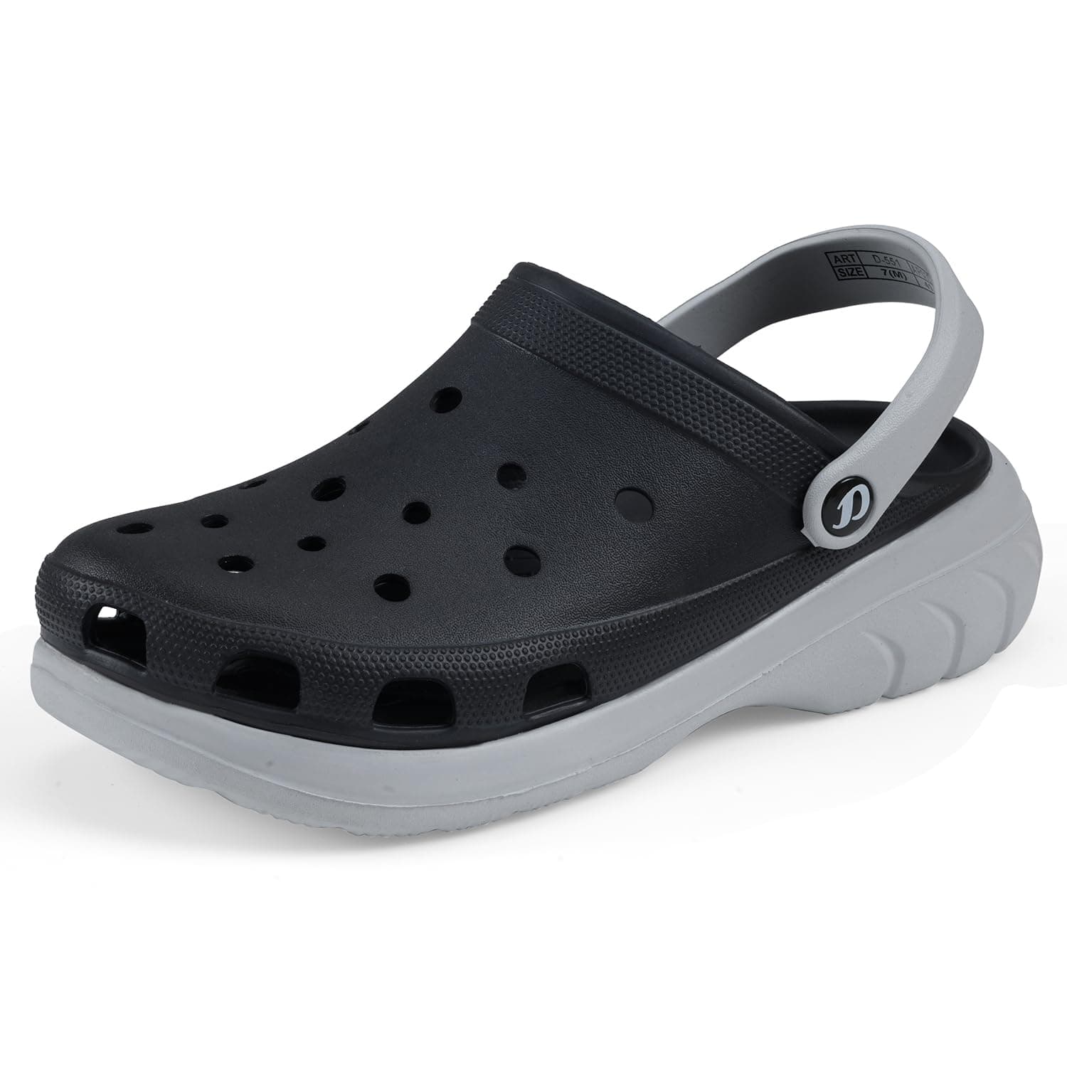 DOCTOR EXTRA SOFT Men's Double Color Comfy Casual Sports Clogs/Sandals with Adjustable Back Strap for Adult| Comfortable & Lightweight| Stylish & Anti-Skid|Waterproof Daily Use Mules Gents/Boys D-551