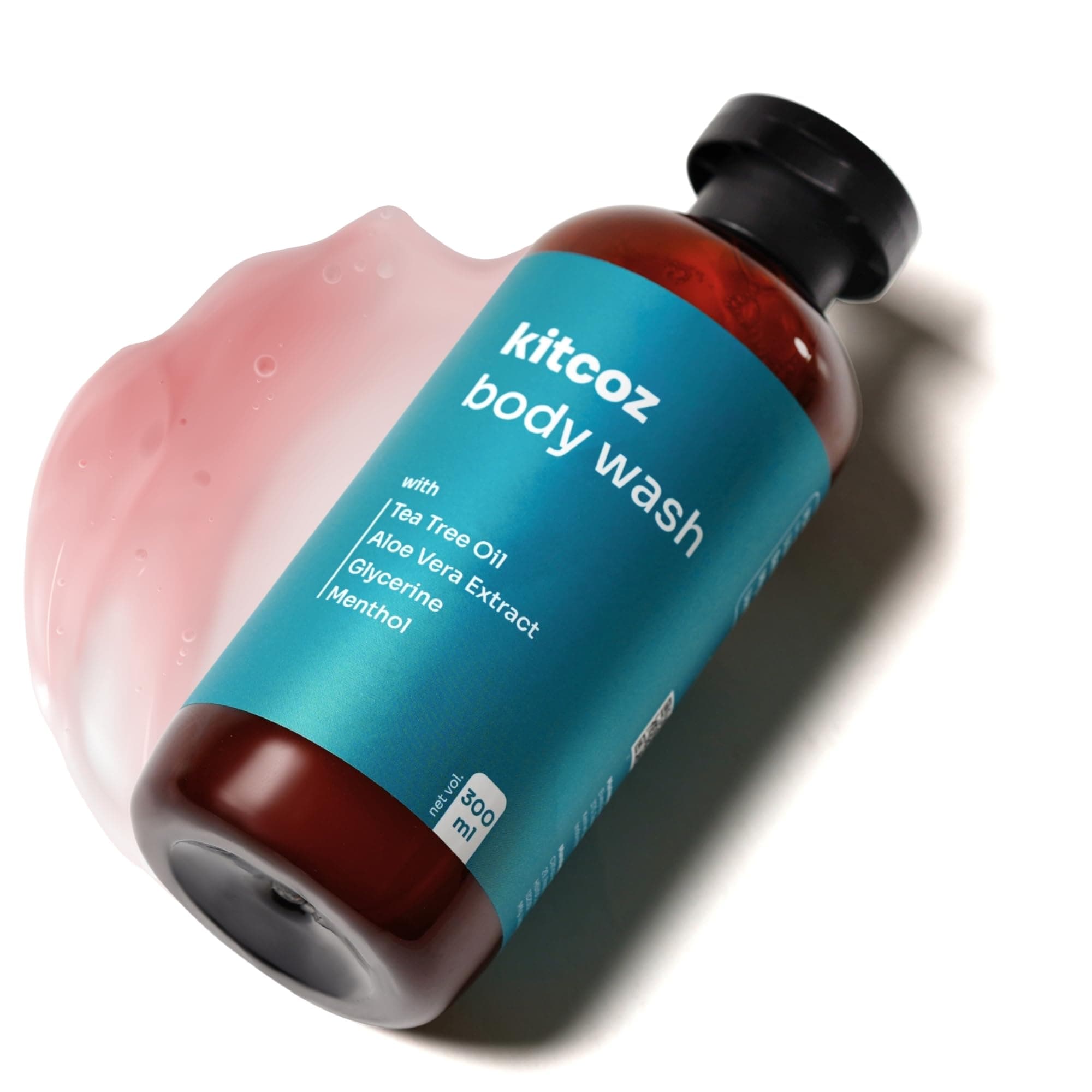 Kitcoz Anti-Fungal Body Wash with Tea Tree Oil | For Itchy, Uncomfortable & Irritation-Prone Skin | Paraben Free for Men & Women (300ml)