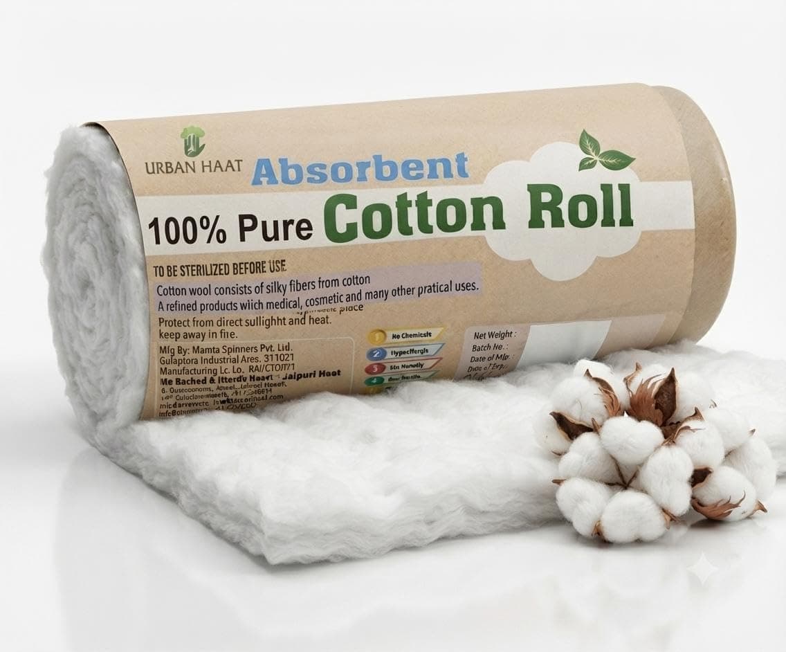 URBAN HAAT Pure cotton for baby care, beauty care and multipurpose (400 Gram)