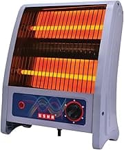 Usha 2 Rod Quartz Heater | 800Watt with Low Power Consumption | Cool Touch Body | Tip Over Protection | 1 Year Warranty | (4302, Grey)