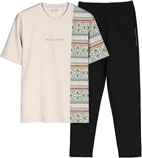 BULLMER Trendy Clothing Set with Oversized T-Shirt & Pants Co-ords for Men