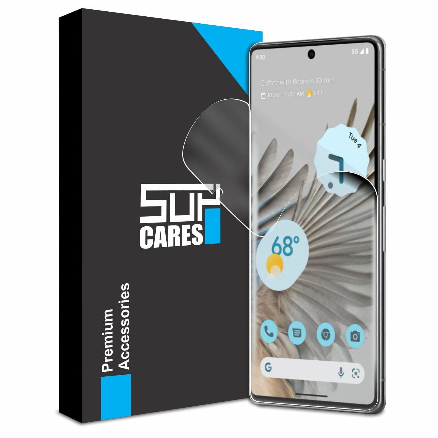 SupCares TPU Anti Glare Matte Unbreakable Membrane Screen Protector for Google Pixel 7 Pro (6.7 Inch) With Easy Self Installation Kit | Fingerprint Working | Edge to Edge Coverage
