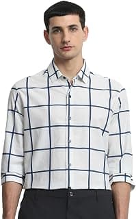 MUFTI White Windowpane Slim Fit Shirt