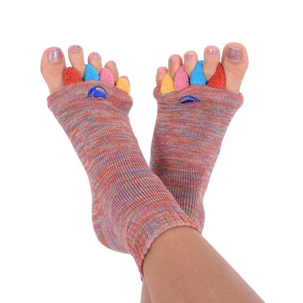 Original Foot Alignment Socks Multi Color (Womens 10+/Mens 10+)Happy Feet (Large)