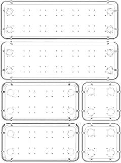 Zollyss Drawer Organizer Tray Set of 6, Plastic Desk & Bathroom Drawer Dividers, Makeup Cosmetic Vanity Storage Bins for Kitchen, Office & Dresser, Clear