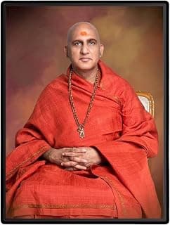 Swami Avdheshanand Giri Laminated Photo - 7x9 Inches, Divine Blessings for Home & Office and Temple Decoration