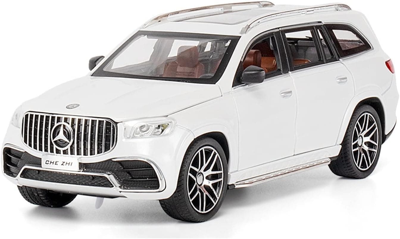 VARIYA ENTERPRISE® 1:24 Big Size Mercedes GLS63 Scale Model Car - Exclusive Alloy Metal Pull Back Die Cast Car Toy with Openable Doors, Light & Music - Best Gifts for Kids【Colors as Per Stock】