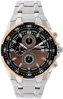 Titan Titan Quartz Chronograph Black Dial Stainless Steel Strap Watch for Men-NS90044KM04