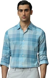 MUFTI Lilac Checks Slim Fit Shirt