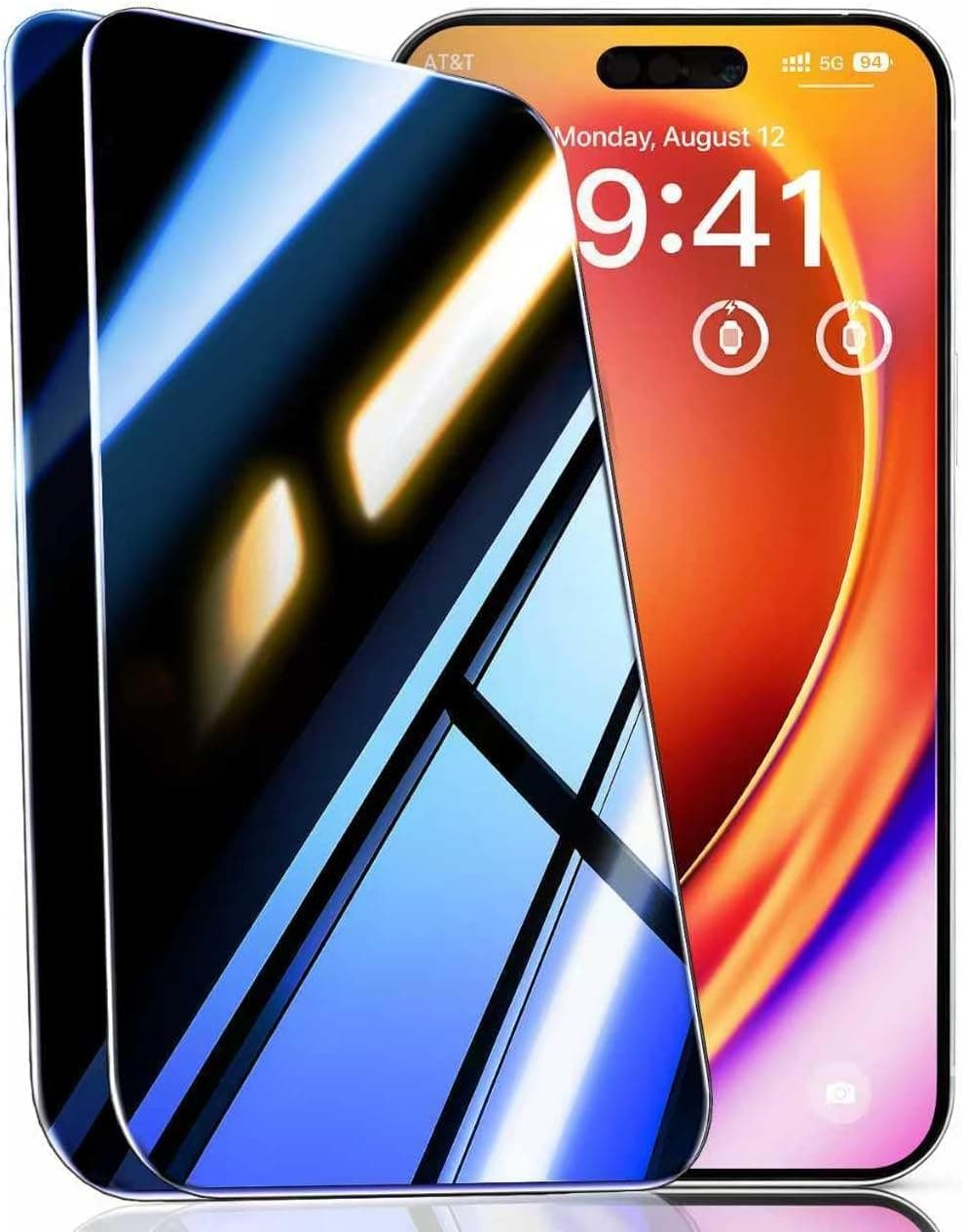 Supershieldz (2 Pack True 4-way 360° Privacy Tempered Glass Screen Protector Guard for iPhone 17 Pro / 17/16 Pro