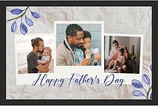 Mad Masters Personalised Happy Fathers Day Gift for Dad Photo Frame for Wall, Bedroom & Living Room