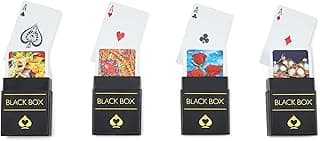 Plastic Playing Card Game with Case (Set of 4) Waterproof, Bridge Size - Multicolor for Kid