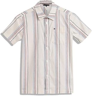 Tommy Hilfiger Boys Striped Relaxed-Fit Cotton Shirt