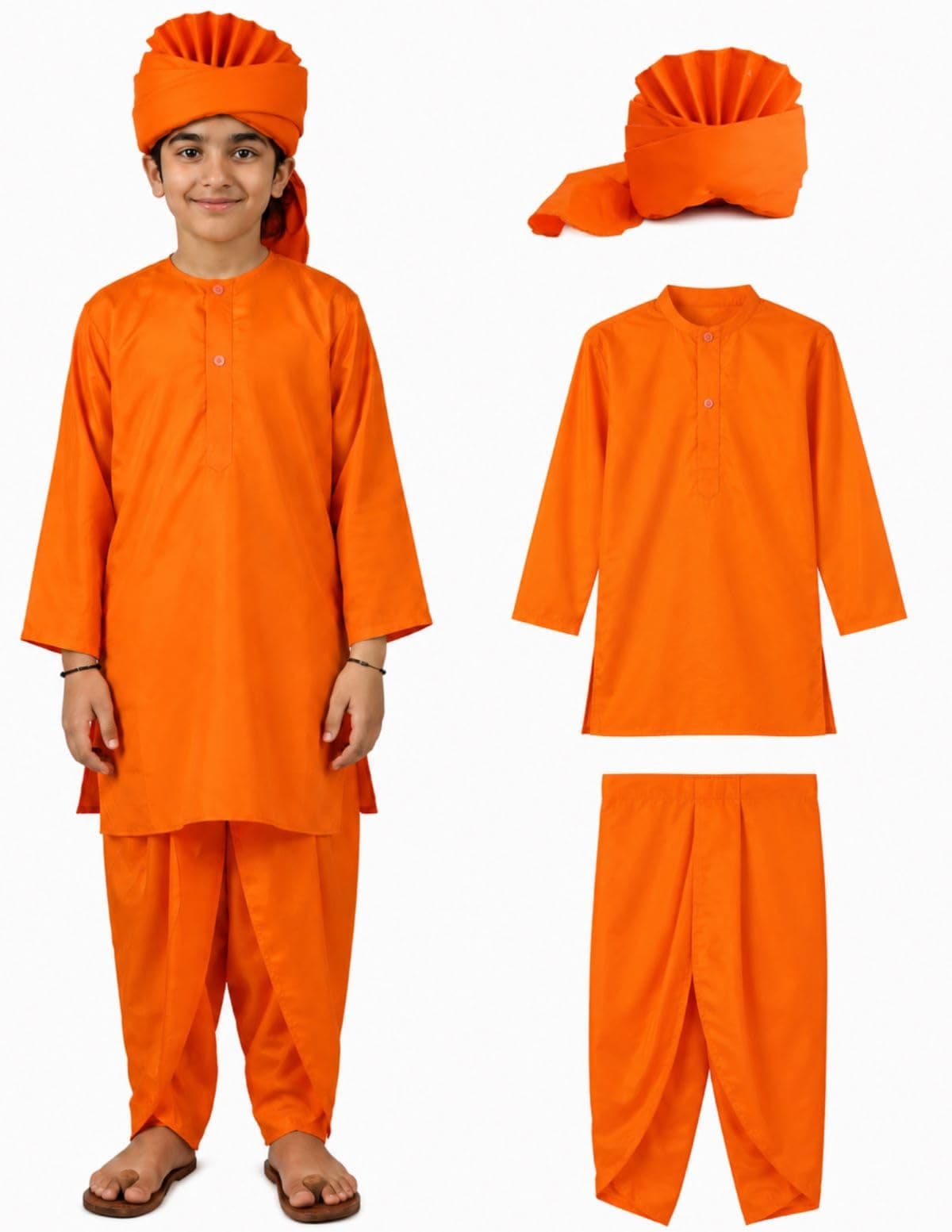 BookMyCostume Swami Vivekananda Historical Personality Kids Fancy Dress Costume Adults 10-12 Years