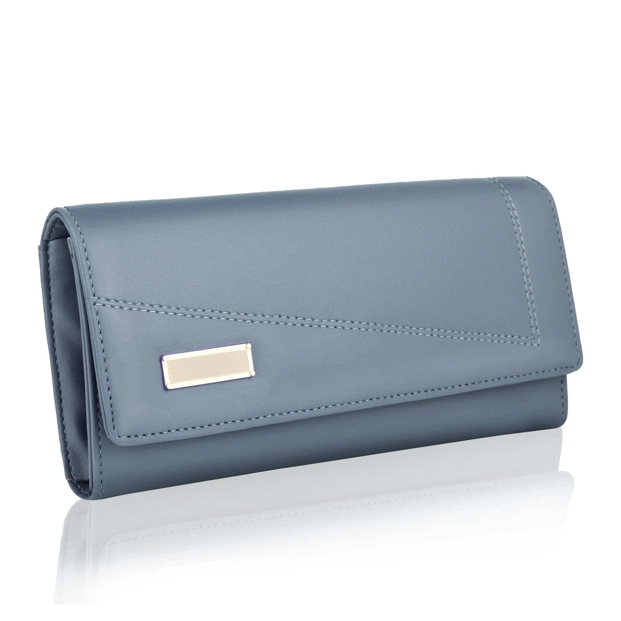 ALSU Women's Wallet | Stylish Purse with Phone Pocket,4 Card Pocket and Multiple Compartment| Party Clutch for Girl | Travel Hand Purse for Women| Office Bag for Women (Light Blue)