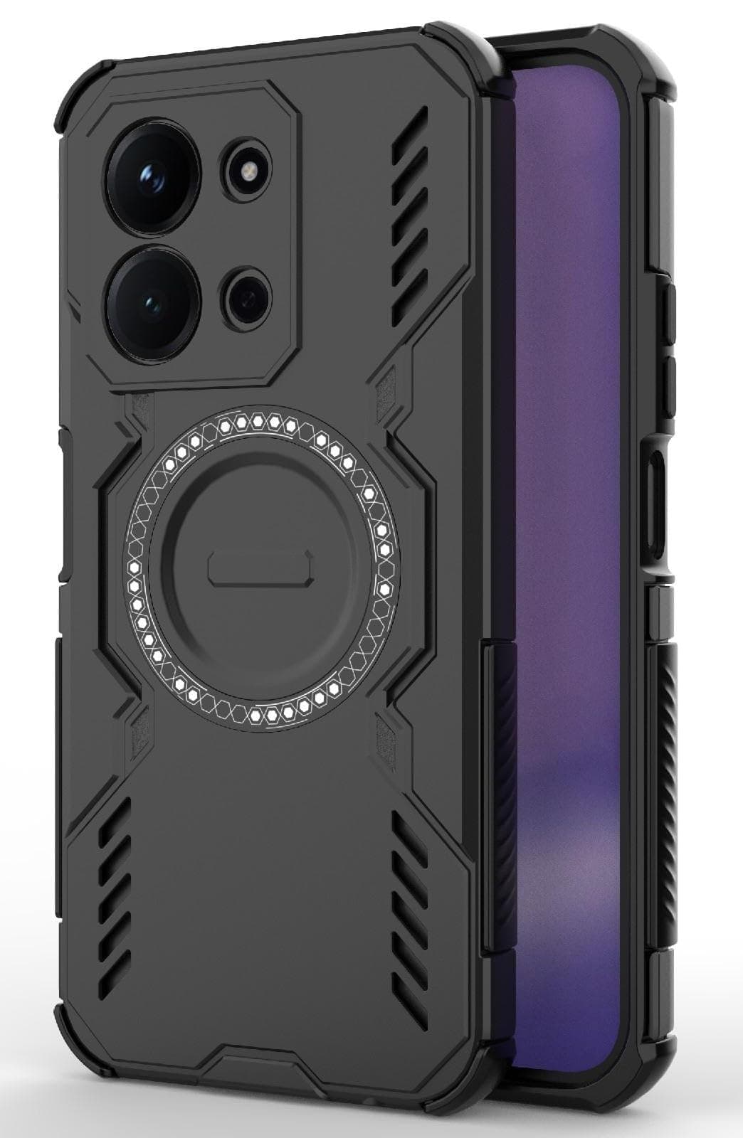 ShieldTech Back Cover Case for Redmi 15C 5G | 360° Protection Mobile Phone Case Mag-Safe | Camera Protection | Back Cover for Redmi 15 C 5G / Redmi 15C 5+G - Black TPU+PC