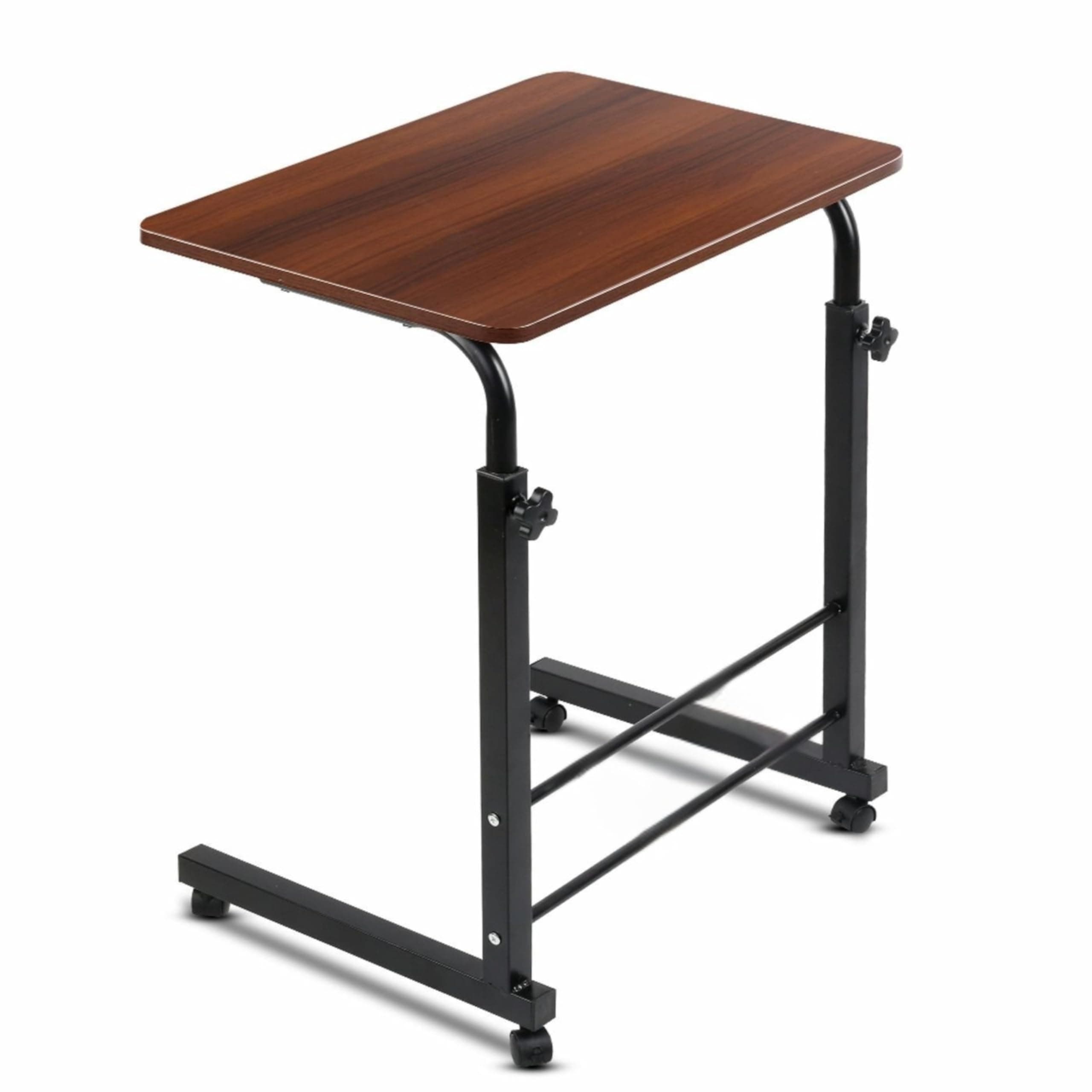 Radiant Multi-Purpose Laptop Table, Study Table| Bed Table| Adjustable Height, Portable for Office, Work Form Home | DIY Table, Easy to Assemble (Wooden with Black Leg)