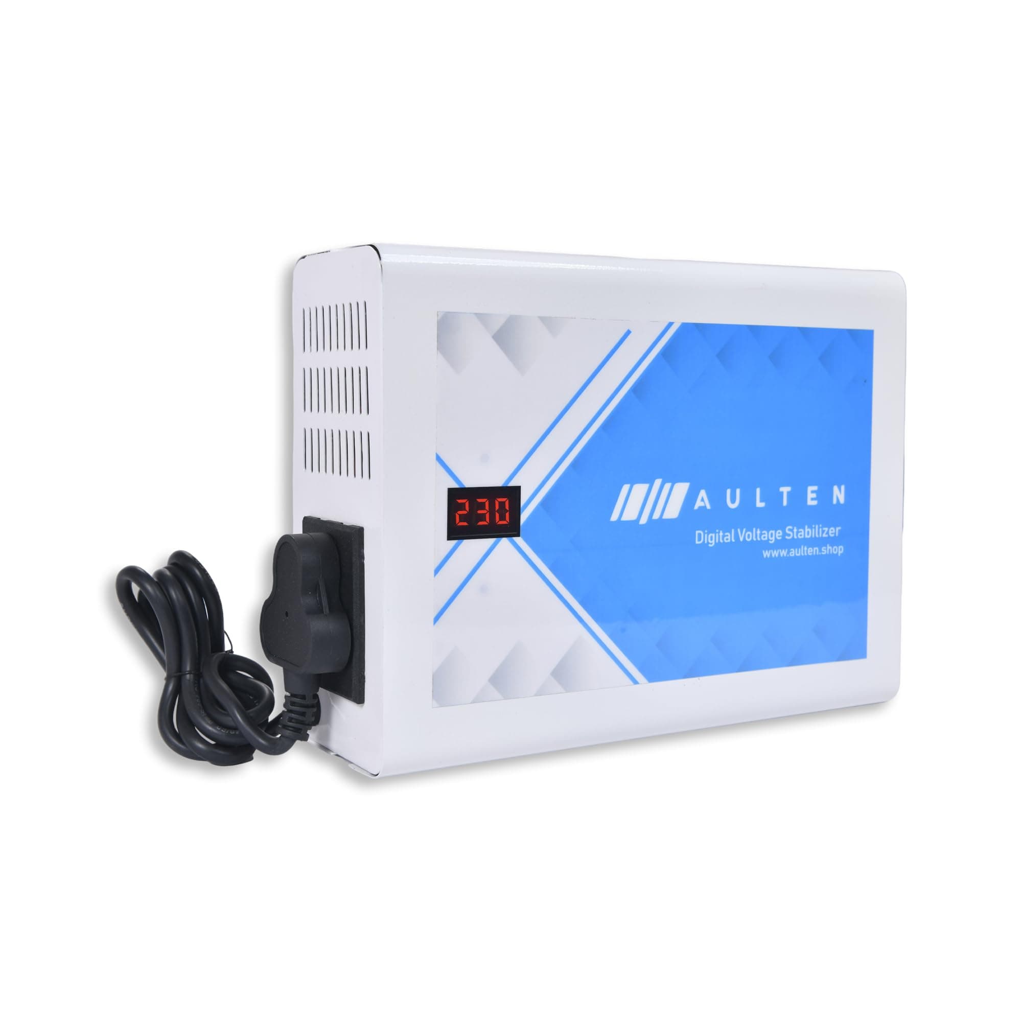AULTEN Multipurpose Voltage Stabilizer for Refrigerator and Deep Freezer 1.5 KVA 1200W 90V-280V AD054 (White) | 2 Year Warranty