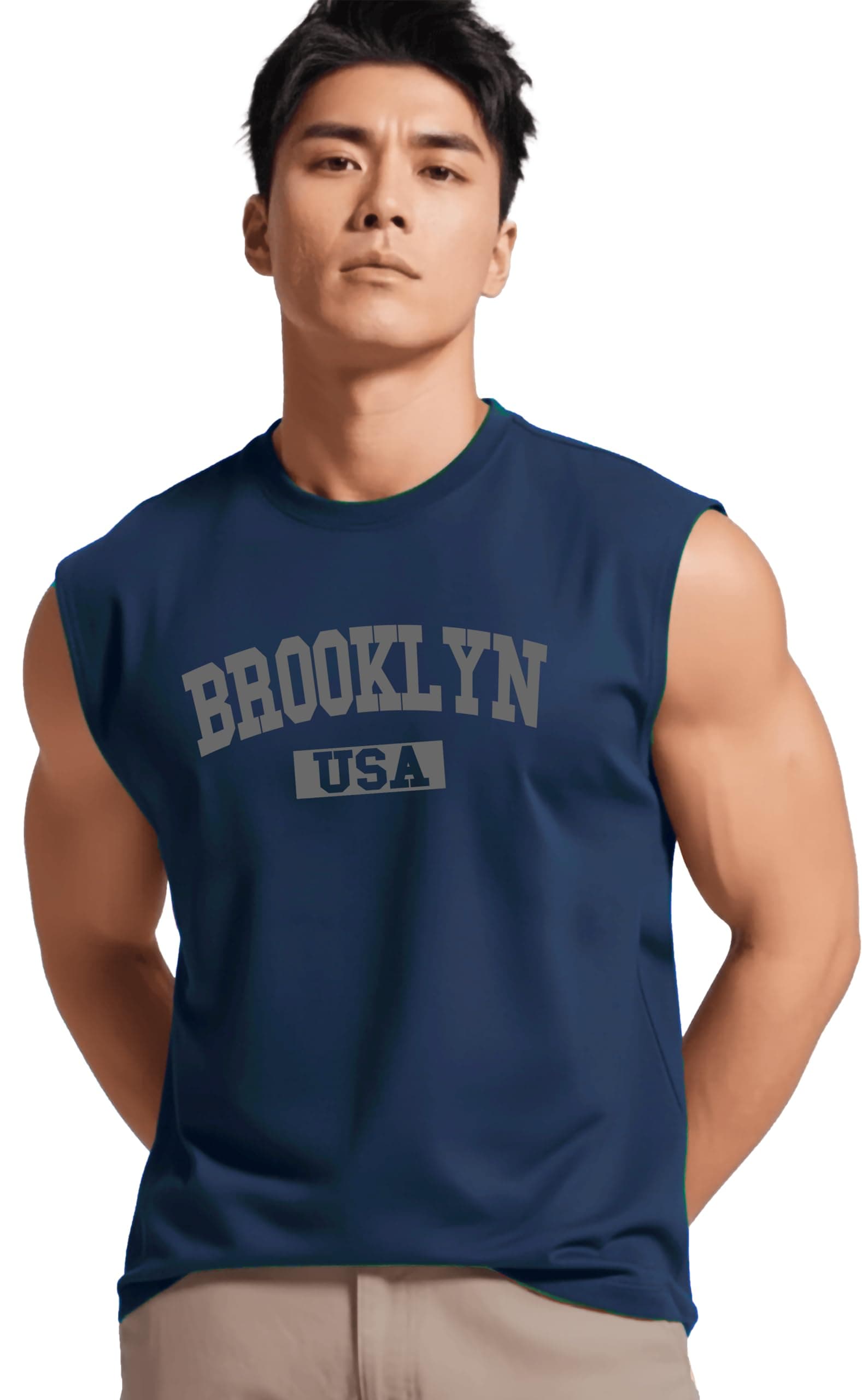 JUARI BE A GENTLEMAN Men's Sleeveless Tank Top – Premium Cotton Blend Muscle Fit Gym Vest | Casual Summer Workout Shirt | Breathable & Lightweight Fitness Wear for Bodybuilding, Running & Daily Use