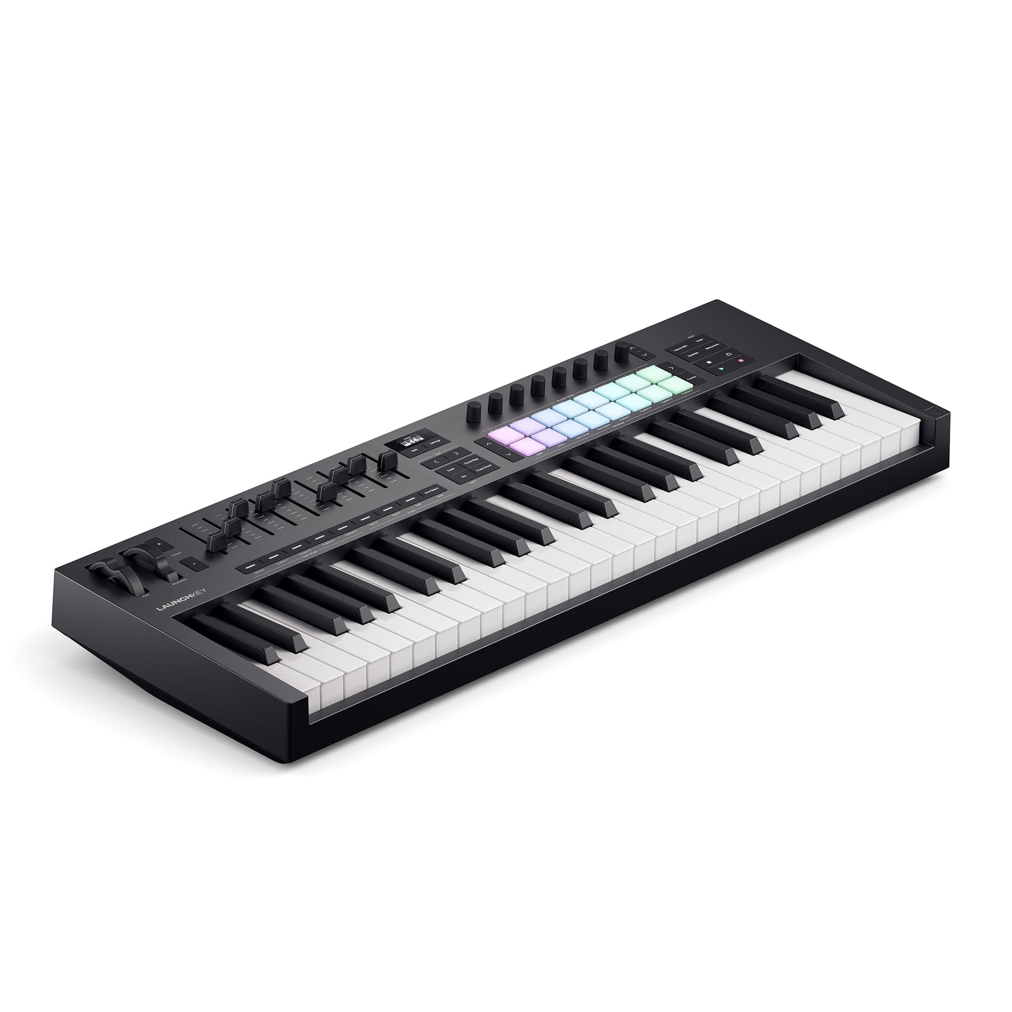 Novation Launchkey 49 [MK4] - 49 keys semi-weighted USB MIDI master keyboard with STAN integration. Chord Mode, Scale Mode, 8 Rhythm Pads and Arpeggiator. Software Bundle Included
