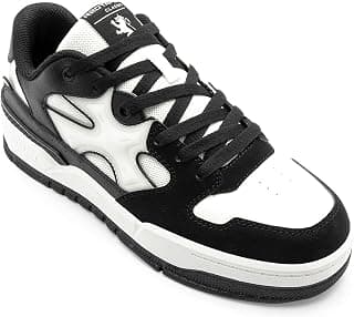 Red Tape Men's Sneakers Beige Pu Round Toe Lace-Up Responsive Sole