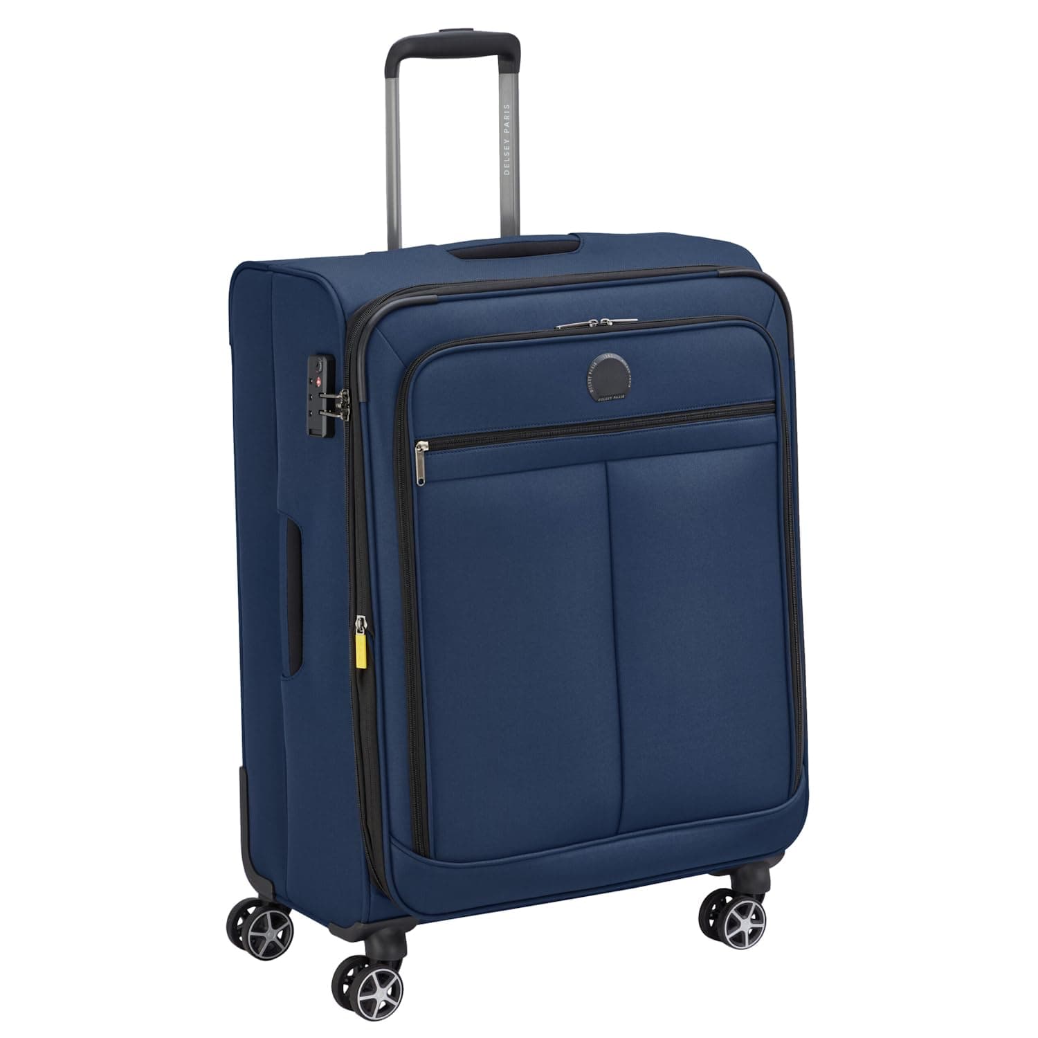 DELSEY PARIS Priscilla 70 CM Medium Polyester 8 Wheels Blue Expandable Softside with Global Warranty 2 Years Trolley Bag/Suitcase/Lugguage