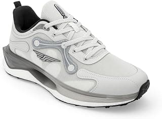 Red Tape Men's Sport Shoes Grey Blue Mesh Round Toe Lace-Up Responsive Sole