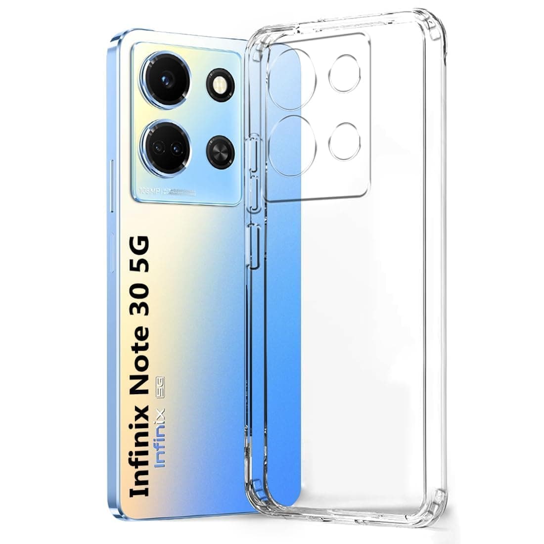 Amazon Brand - Solimo Clear Back Cover Case for Infinix Note 30 5G | Shock Proof Design | Transparent Back Cover for Infinix Note 30 5G (TPU, Transparent)