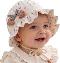 Baby Hat, Adorable Protective Cap for Girls Toddler, Ideal for Beach, Outdoor Activities & Daily Adventures, Soft Comfortable Headwear White