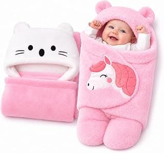 First Kick Baby Blanket Newborn Combo Gift Pack of Swaddle Wrapper & Baby Bath Towel, 0-9 Months, Length 68 cm x Width 68 cm, Pack of 2 Pcs.