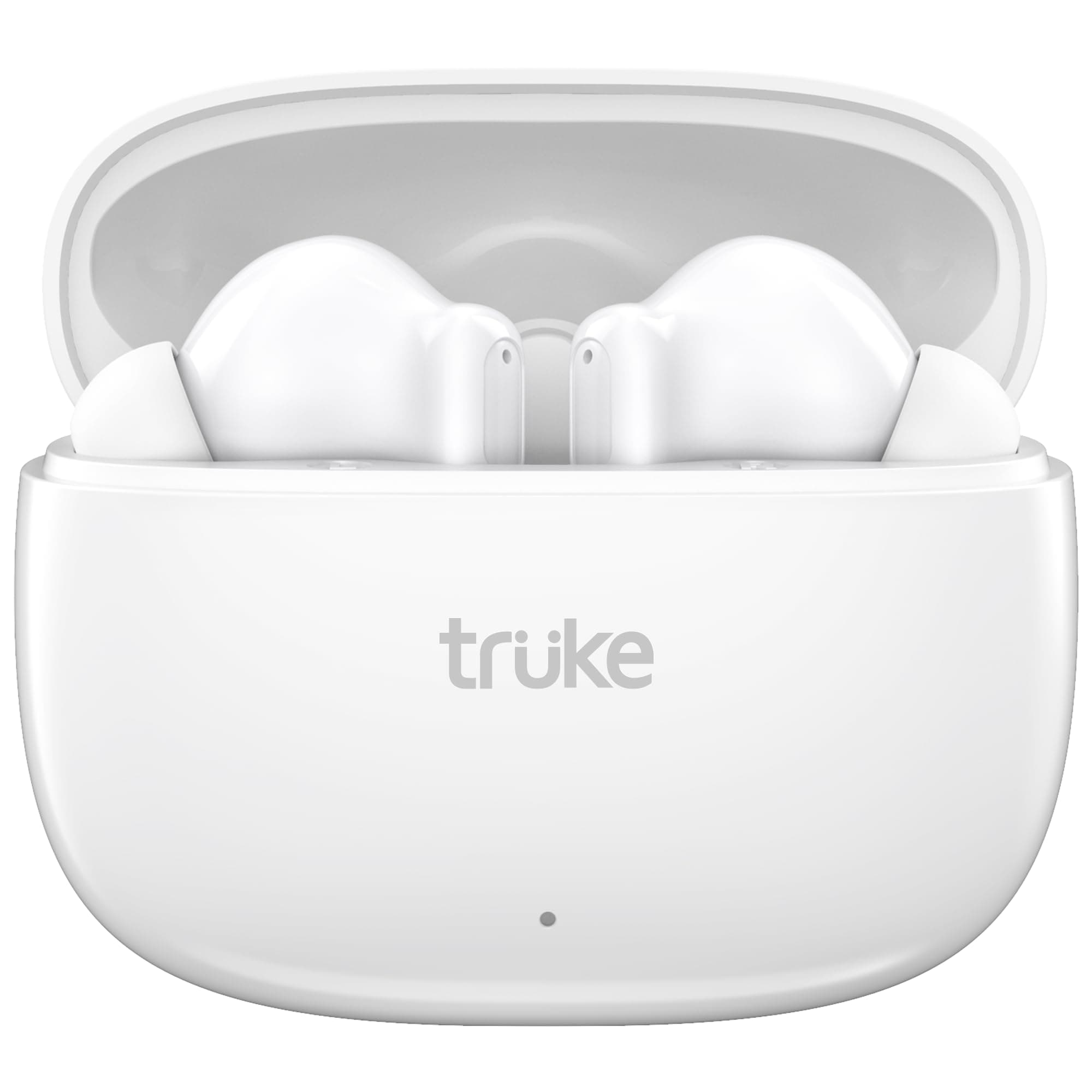 truke New Launch Buds Elite True Wireless in Ear Earbuds with 10mm Dynamic Driver, 70Hrs Battery & Fast Charging EarBuds, Dual-MIC ENC TWS, 40ms Low Latency Gaming Buds, Volume Control, BT 5.4 (White)