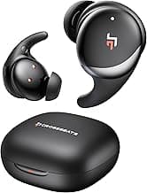 CrossBeats Hertz ANC TWS Ear Buds, Wireless in‑Ear Earphones, Sleep Buds v5.4 Bluetooth 10 mm Drivers Up to 60H Playtime, with AI Noise Cancellation,40 ms Low Latency, & AI ENC Earbuds Buds (Black)
