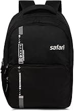 Safari Quill Large Laptop Backpack 26 Ltrs Water Resistant Fabric - Black