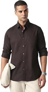Van Heusen Solid Casual Shirt for Men| Premium Cotton| Full Sleeves| Regular Fit |Breathable Fabric |