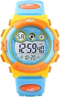 V2A Digital Kids Sports Watch with 7 Color Backlight Alarm Stopwatch for Boys and Girls