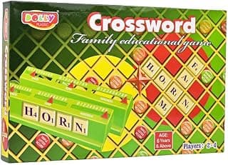 Crossword Board Game – English Word Puzzle Game with 100 Letter Tiles | Vocabulary Builder & Educational Wordcraft Game | Fun Learning Toy for Kids & Adults | Upto 4 Players