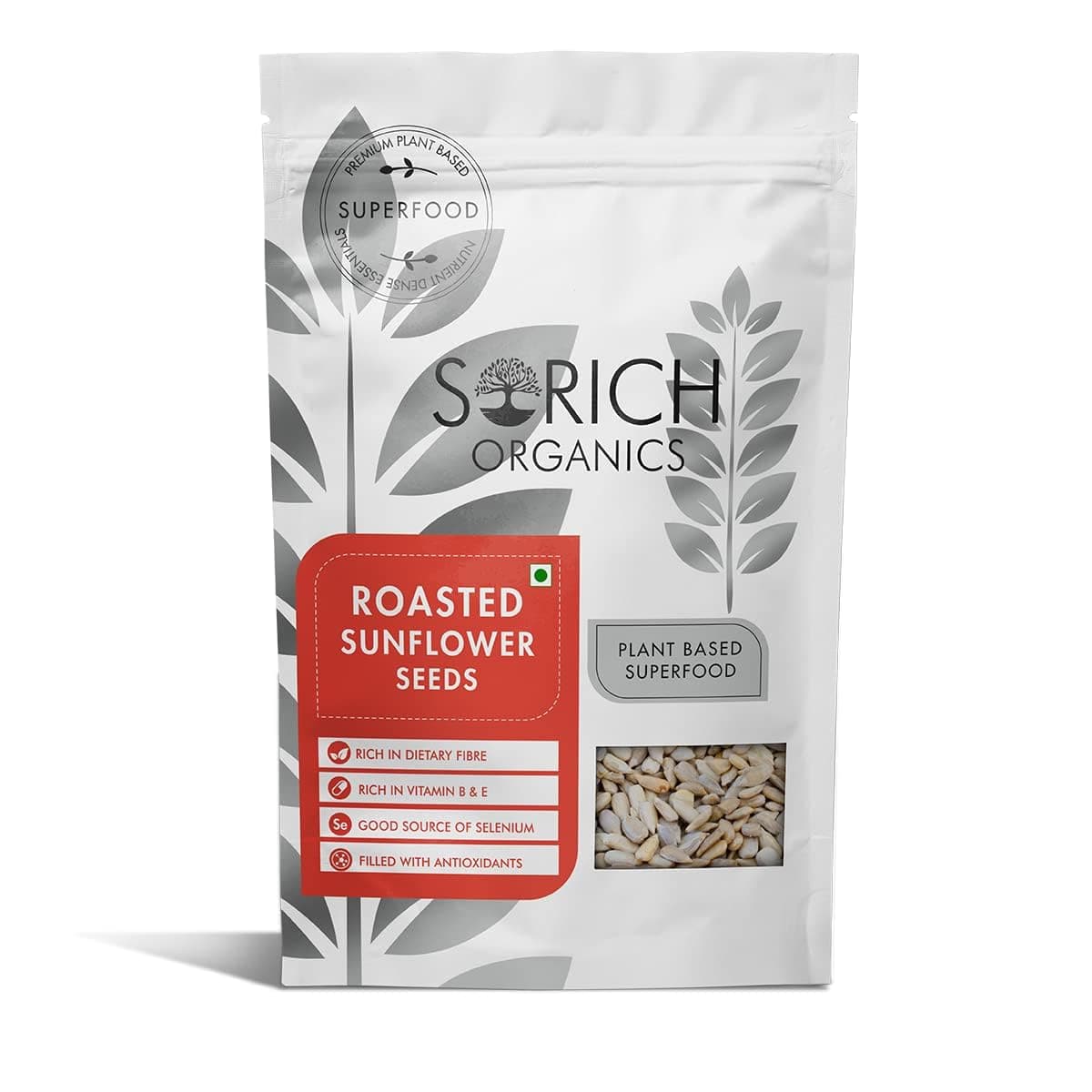 Sorich Organics Sunflower Seeds Snack | Crunchy Premium Sunflower Seeds | High Protein, High Fiber, Vitamin E Rich Sunflower Seed Snack | 400 gm