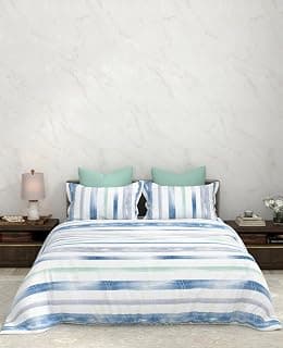 Bombay Dyeing King Size Bedsheet Cotton – Super Soft and 164 TC Premium Fabric, 2 Pillow Covers Included (274 x 274 cm) - FK01