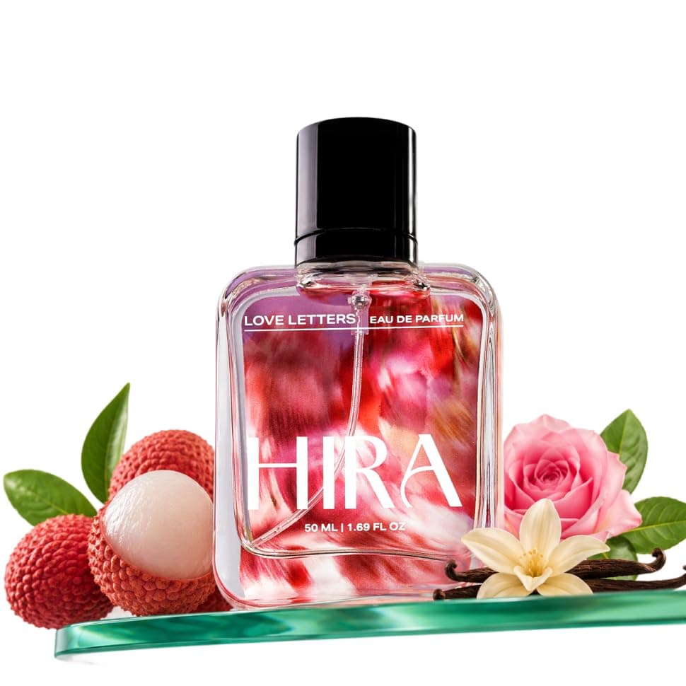 HIRA Love Letters Perfume for Women 50ml | Fruity, Floral & Vanilla Fragrance Eau De Parfum (EDP) | Long Lasting Luxury Perfume for Woman | Perfumes for Everyday Wear| Birthday Gift for Women & Girls