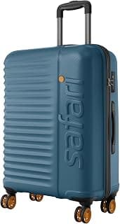 Safari Medium Insignia 8 Wheels 71cm Size Check-in Trolley Bag, TSA Lock, Hard Case Polycarbonate, 360º Wheeling Luggage, Travel Bag, Suitcase for Travel, Trolley Bags for Travel, Ink Blue