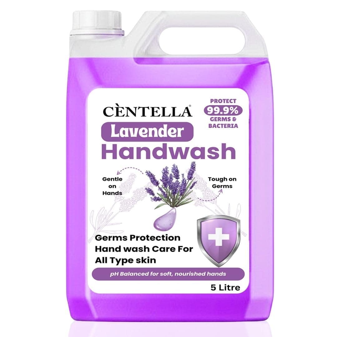 hand wash | hand wash liquid | Lavender handwash | 99.9% Germ Protection | Paraben-free | ph-Balanced Formula| Lavender Scent | handwash refill pack | 5 litre