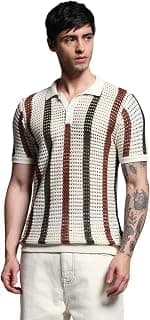 JACK & JONES Men Self Design Polo Collar Cotton T-Shirt