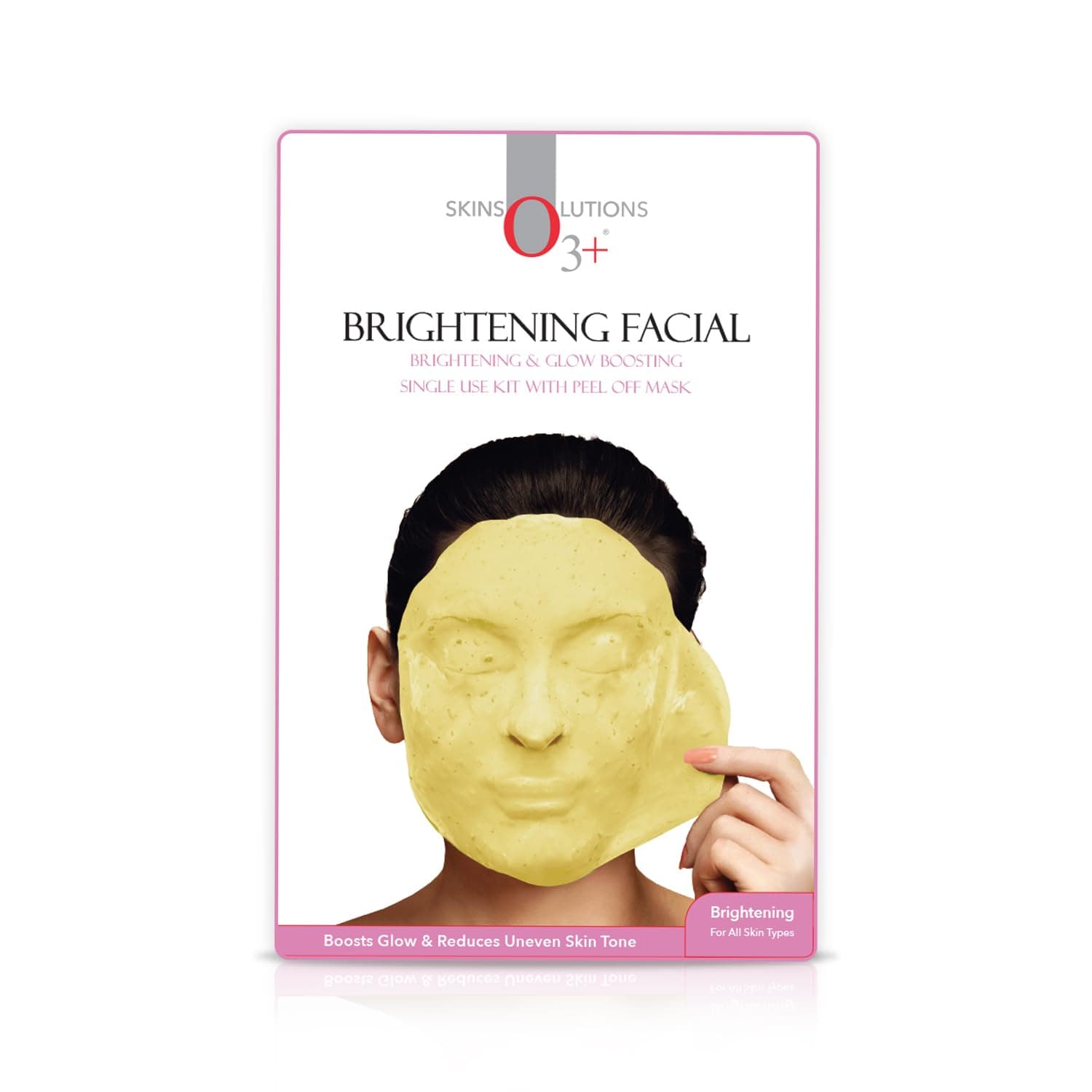 O3+ Brightening Facial Kit with Peel Off Power Mask 45gm | Boosts Glow and Reduces Uneven Skin Tone - For All Skin Types