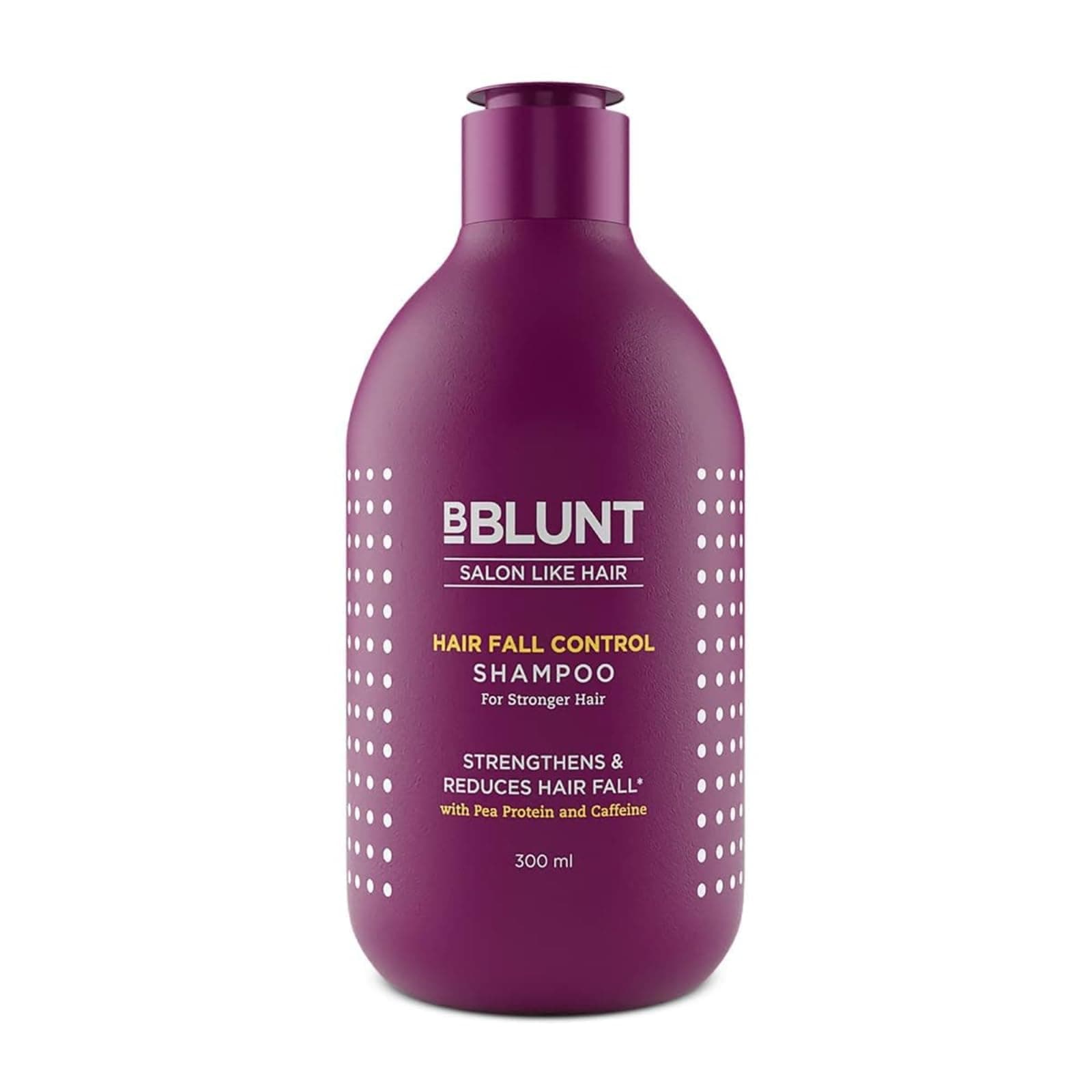 Bblunt Hair Fall Control Shampoo with Pea Protein & Caffeine for Stronger Hair | Reduces Up to 93% Hair Fall | Adds Shine | 300 ml