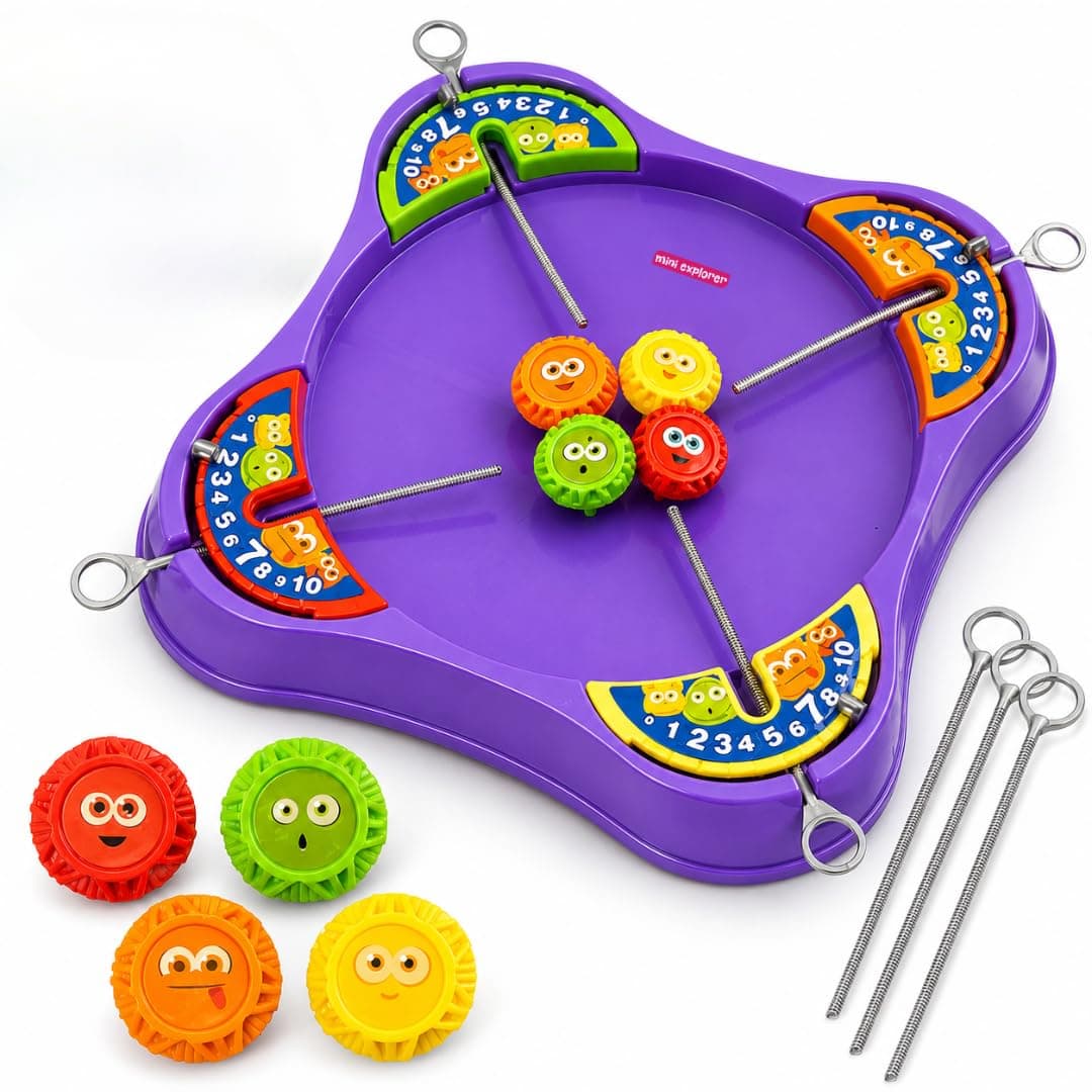 MiniExplorer Cool Top Fusion Battle Spinning Tops for Kids, Battling Top Stadium Battle Set Toy for Boys & Girls, Multiplayer Indoor Board Game Spinner Toy for Kids
