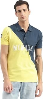 United Colors of Benetton Embroidered Half-and-Half Polo T-Shirt (Size: L)-23P3089J3420I901