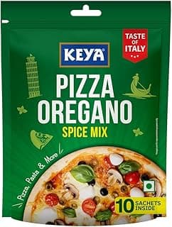 Keya Pizza Oregano Multipack 40g | 10 sachets inside of (4/4.5g) | Premium All Natural & Healthy Italian Spice Blend for Pizza, Pasta | Sprinkler | No Artificial Flavours and Colours | 40g