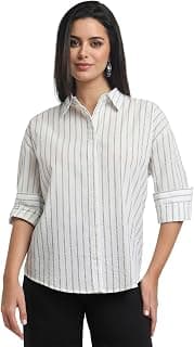 FOREVER 21 Women Striped Regular Fit Shirt
