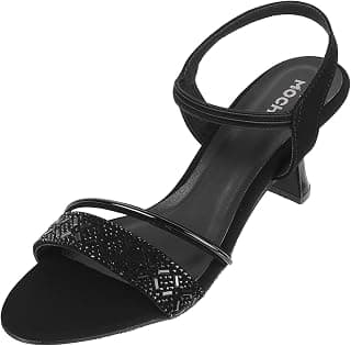 Mochi Women Synthetic Leather Kitten Heel Sandal