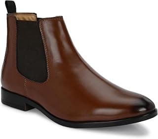 HiREL'S Men's Outdoor Every Day Chelsea Ankle Boots with Soft Cushioned Insole, Slip-Resistance, Dynamic Feet Support, Arch Support & Shock Absorption